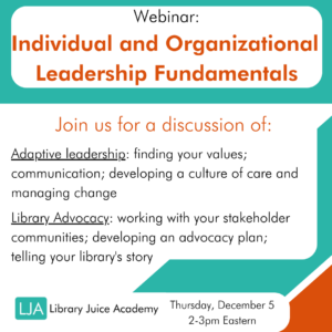 Promo for webinar: "Individual and Organizational Leadership Fundamentals"